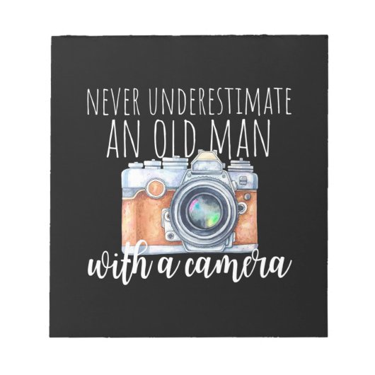 カメラを持った老人 ノートパッド (正面)