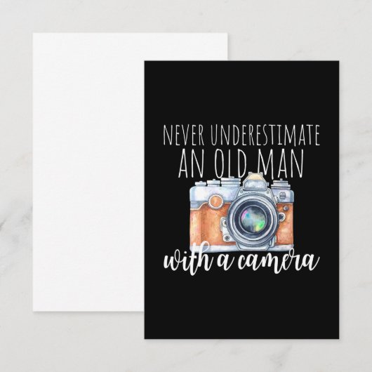 カメラを持った老人 出欠カード (正面/裏面)
