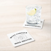 カメラを持って、旅行する – Stone Coaster スクエアペーパーコースター (インサイチュ)