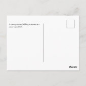 カメラを持つカヌーの若い女性 ポストカード (裏面)