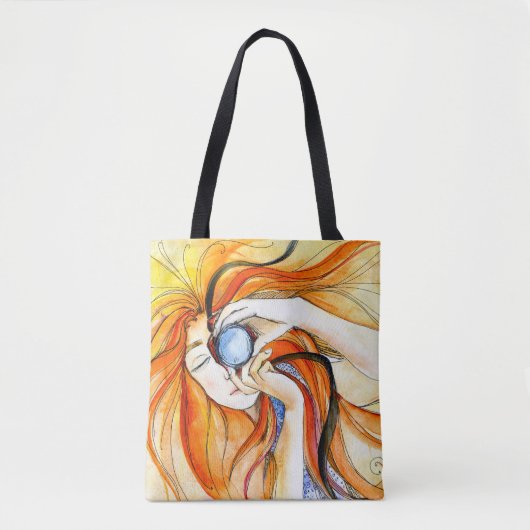 カメラを持つ女の子 トートバッグ (正面)