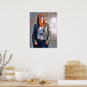 カメラを持つ少女 ポスター (キッチン)