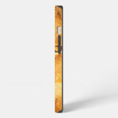 カメラを見ている赤いManedライオン iPhoneケース (左側面)