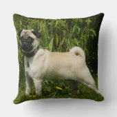 カメラを見るパグ クッション (裏面)