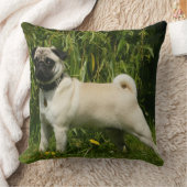 カメラを見るパグ クッション (ブランケット)