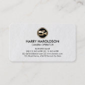 カメラアイコンカメラオペレータープレミアムビジネスカード 名刺 (正面)