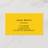 カメラアイコンプレーン黒写真家 名刺 (裏面)