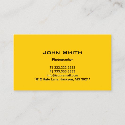 カメラアイコンプレーン黒写真家 名刺 (裏面)