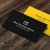 カメラアイコンプレーン黒写真家 名刺