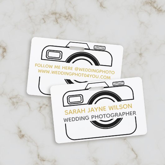 カメラアイコン結婚のフォトグラファーのビジネスバッジ バッジ