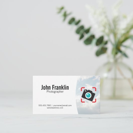 カメラアイコン |クラウド 名刺 (スタンド正面)