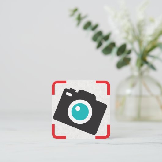 カメラアイコン スクエア名刺 (スタンド正面)