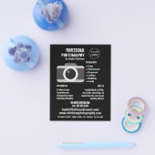 カメラアイコン、写真家、写真撮影 チラシ (シングル)