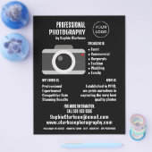 カメラアイコン、写真家、写真撮影 チラシ (シングル)