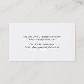 カメラアイコン |大理石トリム 名刺 (裏面)