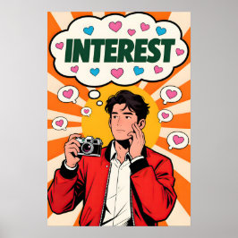 カメラアートのポップ・アートの男 ポスター