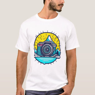 カメライラストレーション Tシャツ