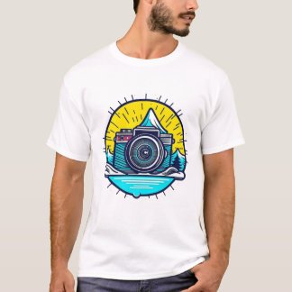 カメライラストレーション Tシャツ