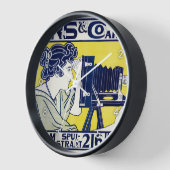 カメラウーマン、写真家、ヴァンカスペル 壁時計 (傾斜)