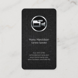 カメラオペレータカメラブラックグランジ名刺 名刺