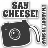 カメラカメラおもしろい諺 シール (正面)