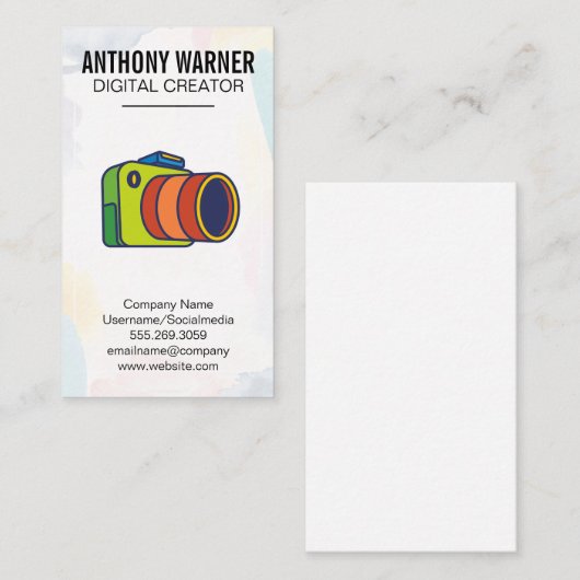カメラカラフルのロゴ 名刺 (正面/裏面)