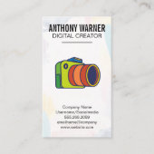 カメラカラフルのロゴ 名刺 (正面)