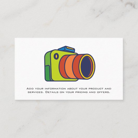 カメラカラフルのロゴ 名刺 (裏面)