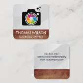 カメラカラフルレンズシャッター | クリエイティブ | アーティスト スクエア名刺 (正面/裏面)