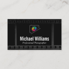 カメラカラフルレンズロゴ | フィルムストリップ 名刺