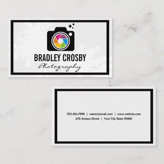 カメラカラフルレンズロゴ 名刺 (正面/裏面)