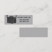 カメラクラシックレトロブラック&グレー スキニー名刺 (正面/裏面)