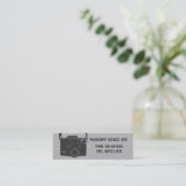 カメラクラシックレトロブラック&グレー スキニー名刺 (スタンド正面)