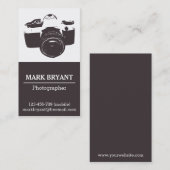 、カメラグランジな、ヴィンテージカメラマン滑らかにして下さい 名刺 (正面/裏面)