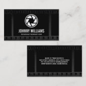 カメラシャッターレンズ |フィルムの背景 名刺 (正面/裏面)