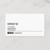 カメラシャッターロゴミニマリスト写真家 名刺 (裏面)