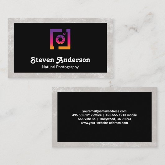 カメラシャッターロゴ 名刺 (正面/裏面)