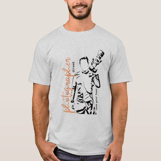 カメラパーソナライズされたレンズ撮影Tシャツ Tシャツ (正面)