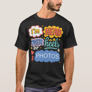 カメラファン向けのレトロポップアートの面白い写真 Tシャツ