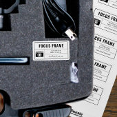 カメラフォトグラファーのレンズイラストレーションアドレス ラベル