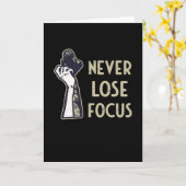 カメラフォーカスおもしろいことわざ写真撮影 カード (黄色い花)