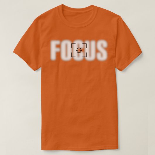 カメラフォーカスレンズ撮影 Tシャツ (デザイン正面)