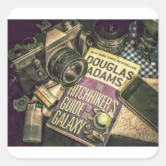 カメラブック携帯電話ポストクロッシング スクエアシール (正面)