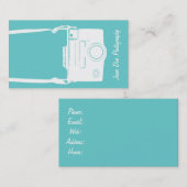 カメラブルーレトロ撮影フィルムイラストレーション 名刺 (正面/裏面)