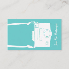 カメラブルーレトロ撮影フィルムイラストレーション 名刺