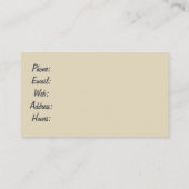 カメラベージュスタイリッシュレトロブルー 名刺 (裏面)