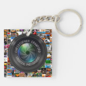 カメラマンおよび写真撮影ビジネスカメラレンズ キーホルダー (裏面)