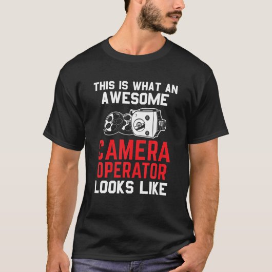 カメラマンことわざカメラ Tシャツ (正面)