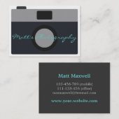 カメラマンのためのクラシックなカメラアイコン 名刺 (正面/裏面)