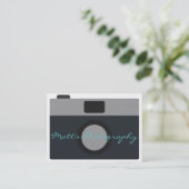 カメラマンのためのクラシックなカメラアイコン 名刺 (スタンド正面)